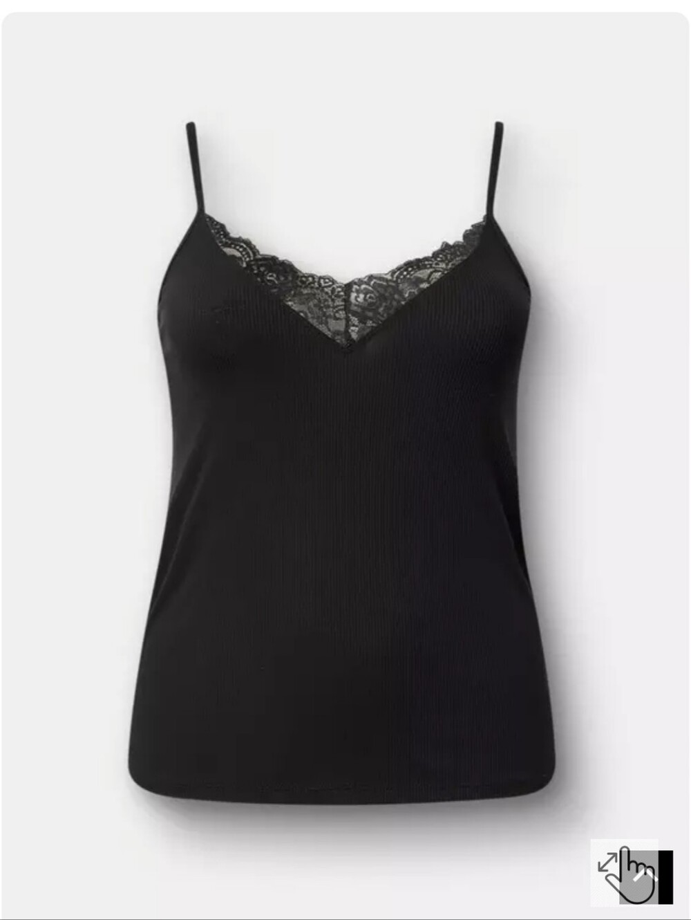 NWT Torrid Super Soft Rib Lacy Sleep Tank Sz 0 L 12